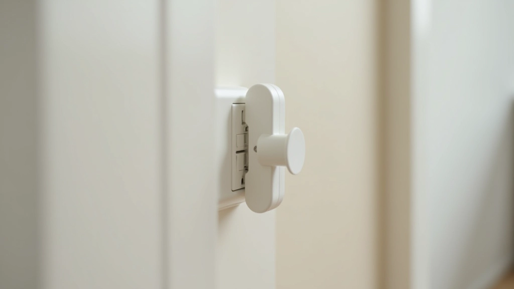 Çocuk güvenliği önlemleri, açılı görünüm, kapı kilitler, prizler, güvenlik cihazları